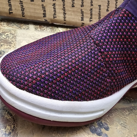 Lands'End Girls Ankle Boot Slip-on Plum/Hot Pink US4 EU36 UK3 - Picture 9 of 12